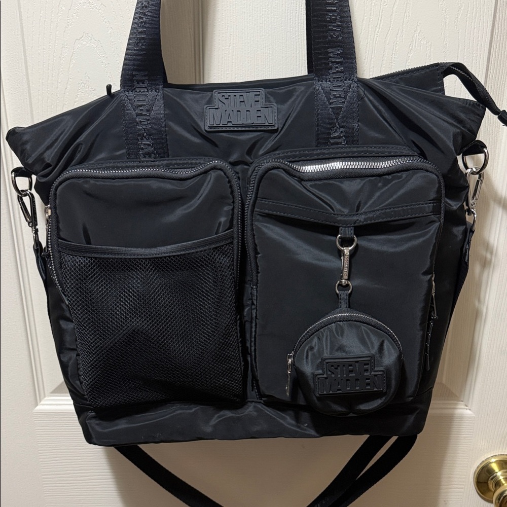 Steve Madden Black Duffel Bag for Men